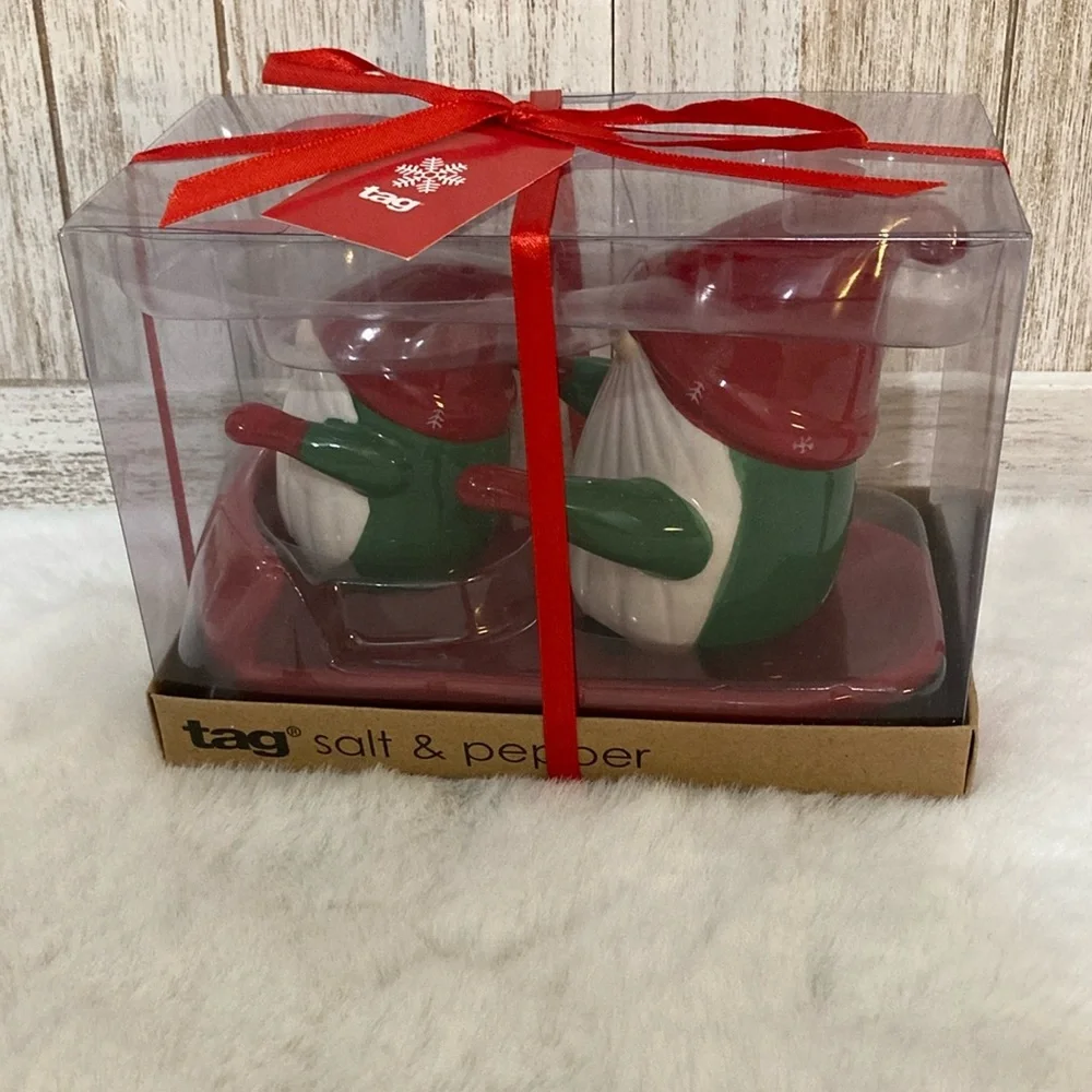 Ceramic Christmas Gnome Shakers